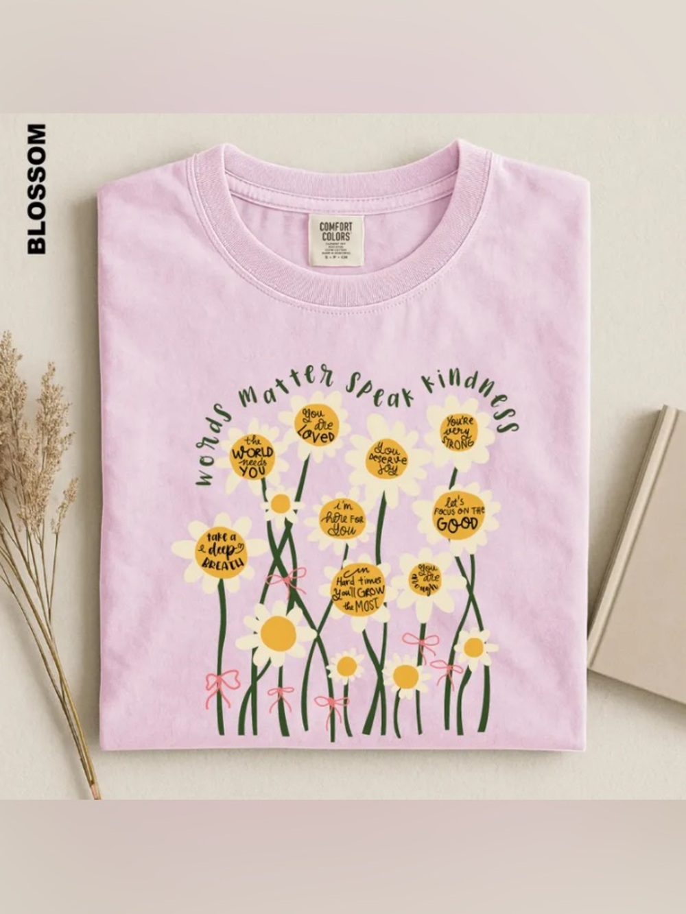 Mental Health T-Shirt, Words Matter Speak Kindness Comfort Colors Tee